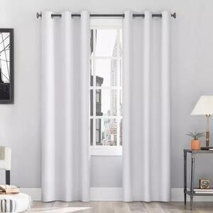 Sun Zero Blackout Cyrus Thermal Grommet Top 40x84" Curtain Panel White*#